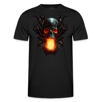 Höllischer Angriff - Männer Funktions-T-Shirt - Schwarz - Vorne - AI Model Male 178 dark (178cm)