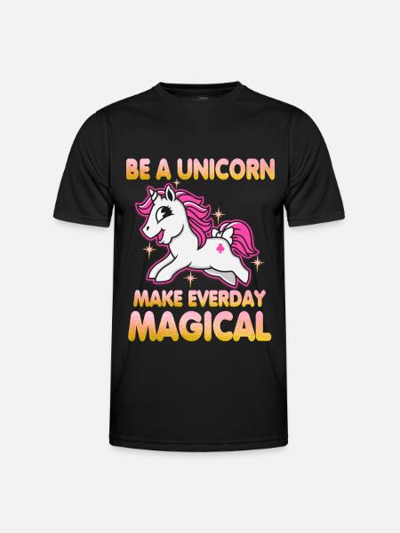Be a unicorn - Men's Functional T-Shirt - black