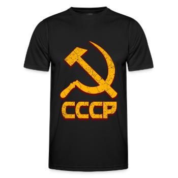 URSS - Union soviétique - Marteau et faucher - T-shirt sport Homme - noir - Devant - AI Model Male 178 dark (178cm)