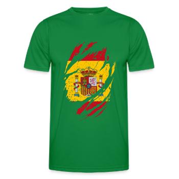 Spanien Flagge - Männer Funktions-T-Shirt - Kelly Green - Vorne - AI Model Male 178 dark (178cm)