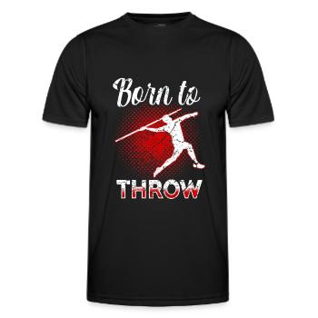Lancer de javelot Athlétisme - T-shirt sport Homme - noir - Devant - AI Model Male 178 dark (178cm)