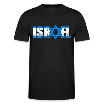 Israël fan - T-shirt sport Homme - noir - Devant - AI Model Male 178 dark (178cm)