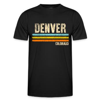Denver Colorado - T-shirt sport Homme - noir - Devant - AI Model Male 178 dark (178cm)