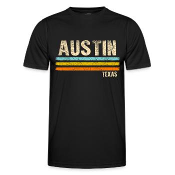 Austin Texas - Männer Funktions-T-Shirt - Schwarz - Vorne - AI Model Male 178 dark (178cm)