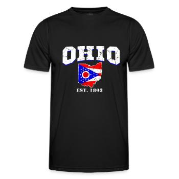 Ohio est. - T-shirt sport Homme - noir - Devant - AI Model Male 178 dark (178cm)