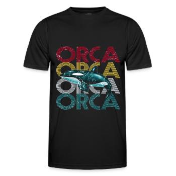 killer whale - Men's Functional T-Shirt - black - Front - AI Model Male 178 dark (178cm)