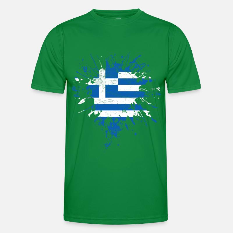 Grèce Drapeau T-shirt sport Homme