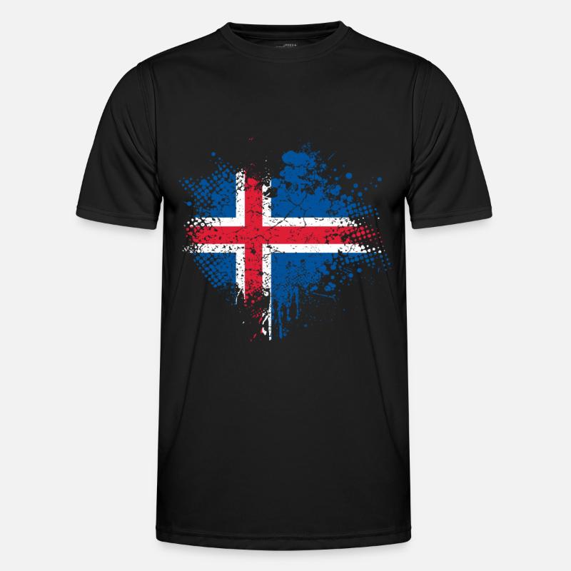 Drapeau de l’Islande T-shirt sport Homme