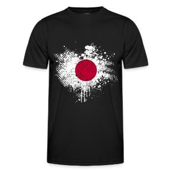 Japan Flagge - Männer Funktions-T-Shirt - Schwarz - Vorne - AI Model Male 178 dark (178cm)
