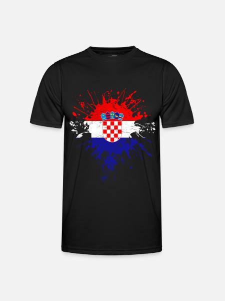 Croatia Flag - Men's Functional T-Shirt - black