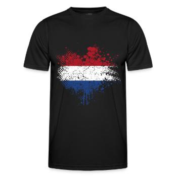 Pays-Bas Pavillon - T-shirt sport Homme - noir - Devant - AI Model Male 178 dark (178cm)