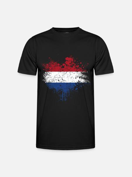 Netherlands Flag - Men's Functional T-Shirt - black