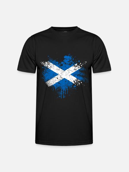 Drapeau de l'Ecosse - T-shirt sport Homme - noir