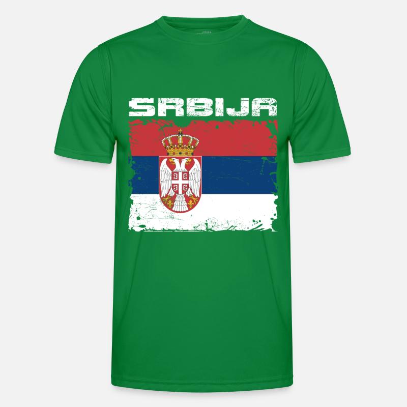 Serbie Drapeau Srbija T-shirt sport Homme
