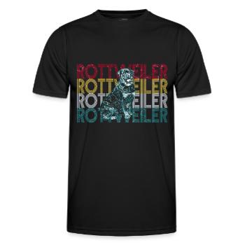 M. Rottweiler - T-shirt sport Homme - noir - Devant - AI Model Male 178 dark (178cm)