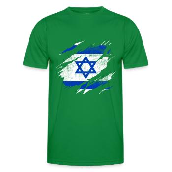 Israel Flag - Men's Functional T-Shirt - kelly green - Front - AI Model Male 178 dark (178cm)