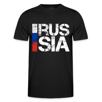Russie - T-shirt sport Homme - noir - Devant - AI Model Male 178 dark (178cm)
