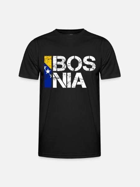 Bosnien - Männer Funktions-T-Shirt - Schwarz