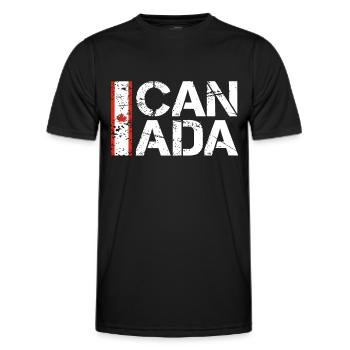 Kanada - Männer Funktions-T-Shirt - Schwarz - Vorne - AI Model Male 178 dark (178cm)