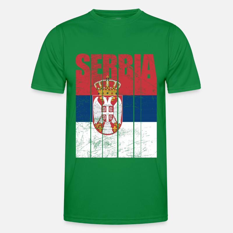 Drapeau de la Serbie T-shirt sport Homme