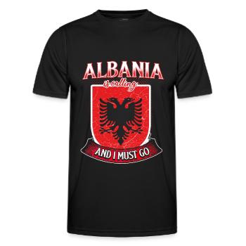 Albanien - Männer Funktions-T-Shirt - Schwarz - Vorne - AI Model Male 178 dark (178cm)