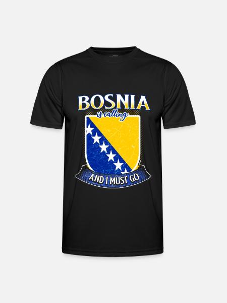 Bosnia is calling - Men's Functional T-Shirt - black