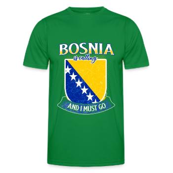 Bosnia is calling - Men's Functional T-Shirt - kelly green - Front - AI Model Male 178 dark (178cm)