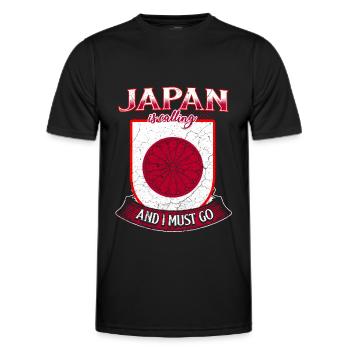 Japon Fan - T-shirt sport Homme - noir - Devant - AI Model Male 178 dark (178cm)