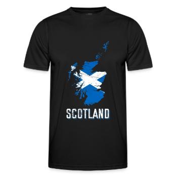 Schottland Flagge Geografie - Männer Funktions-T-Shirt - Schwarz - Vorne - AI Model Male 178 dark (178cm)
