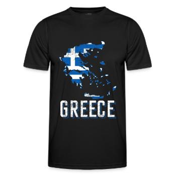 Grèce Fan - T-shirt sport Homme - noir - Devant - AI Model Male 178 dark (178cm)