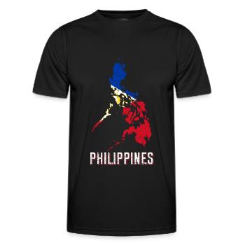 Philippines - Men's Functional T-Shirt - black - Front - AI Model Male 178 dark (178cm)