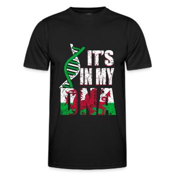 Wales ist in meiner DNA - Männer Funktions-T-Shirt - Schwarz - Vorne - AI Model Male 178 dark (178cm)