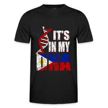 Philippinische DNA - Männer Funktions-T-Shirt - Schwarz - Vorne - AI Model Male 178 dark (178cm)