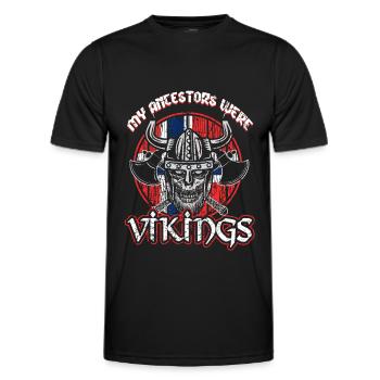 Norwegian Winkinger - Men's Functional T-Shirt - black - Front - AI Model Male 178 dark (178cm)