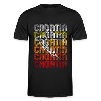 Kroatien - Männer Funktions-T-Shirt - Schwarz - Vorne - AI Model Male 178 dark (178cm)