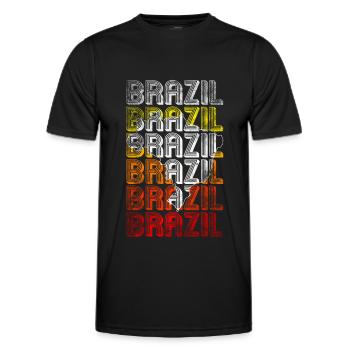 Brésil - T-shirt sport Homme - noir - Devant - AI Model Male 178 dark (178cm)