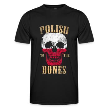 Polnisch bis auf die Knochen - Männer Funktions-T-Shirt - Schwarz - Vorne - AI Model Male 178 dark (178cm)
