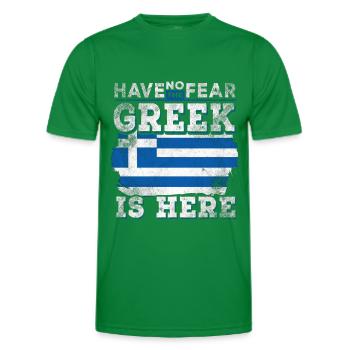 Drôle de Grec - T-shirt sport Homme - vert - Devant - AI Model Male 178 dark (178cm)
