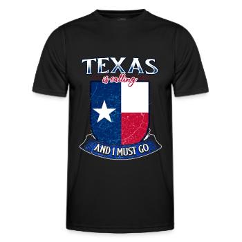 Texas - T-shirt sport Homme - noir - Devant - AI Model Male 178 dark (178cm)