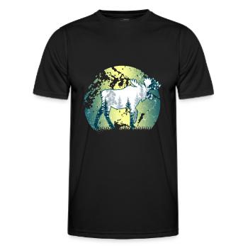 Moose - Men's Functional T-Shirt - black - Front - AI Model Male 178 dark (178cm)
