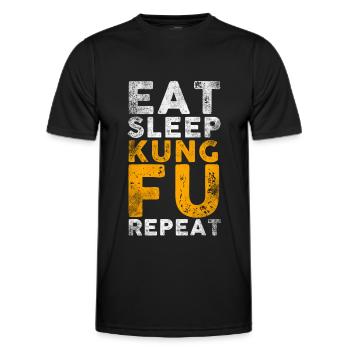Kung fu - T-shirt sport Homme - noir - Devant - AI Model Male 178 dark (178cm)