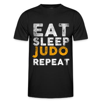 Judo - T-shirt sport Homme - noir - Devant - AI Model Male 178 dark (178cm)