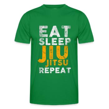 Jiu Jitsu - Men's Functional T-Shirt - kelly green - Front - AI Model Male 178 dark (178cm)