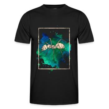 Ameise - Männer Funktions-T-Shirt - Schwarz - Vorne - AI Model Male 178 dark (178cm)