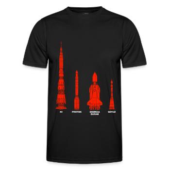 Rockets Soviet Union Russia - Men's Functional T-Shirt - black - Front - AI Model Male 178 dark (178cm)