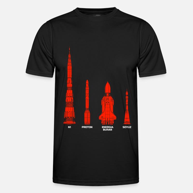 Rockets Soviet Union Russia - Men's Functional T-Shirt - black