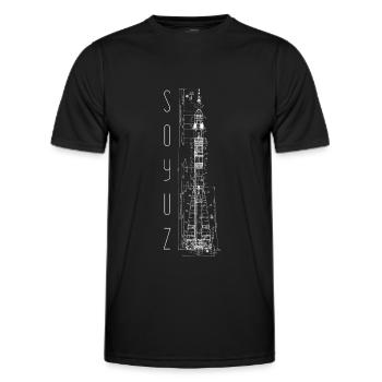 Soyuz missile - Men's Functional T-Shirt - black - Front - AI Model Male 178 dark (178cm)