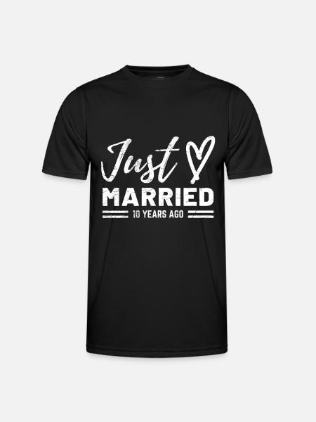 10th wedding anniversary - Men's Functional T-Shirt - black