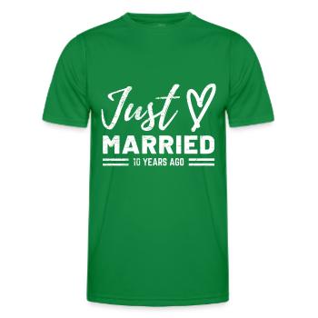 10e anniversaire de mariage - T-shirt sport Homme - vert - Devant - AI Model Male 178 dark (178cm)