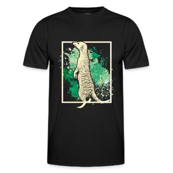 meerkat - Men's Functional T-Shirt - black - Front - AI Model Male 178 dark (178cm)